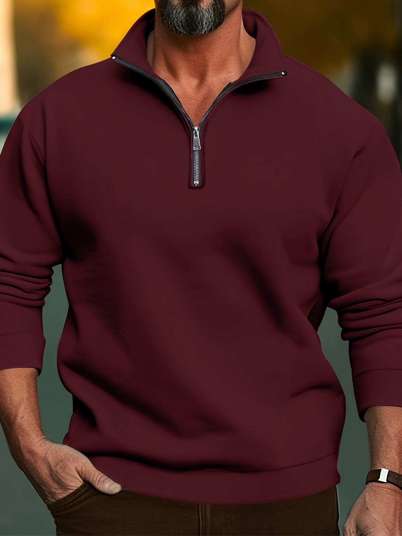 Luca | Camiseta de hombre con medio zip - Camiseta cómoda para cualquier ocasión