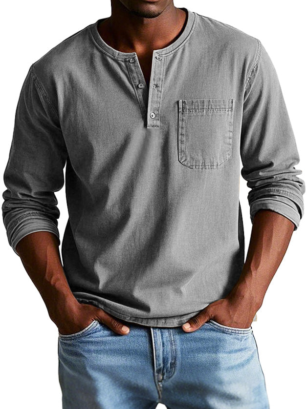 Thomas™ | Camisa vintage de manga larga