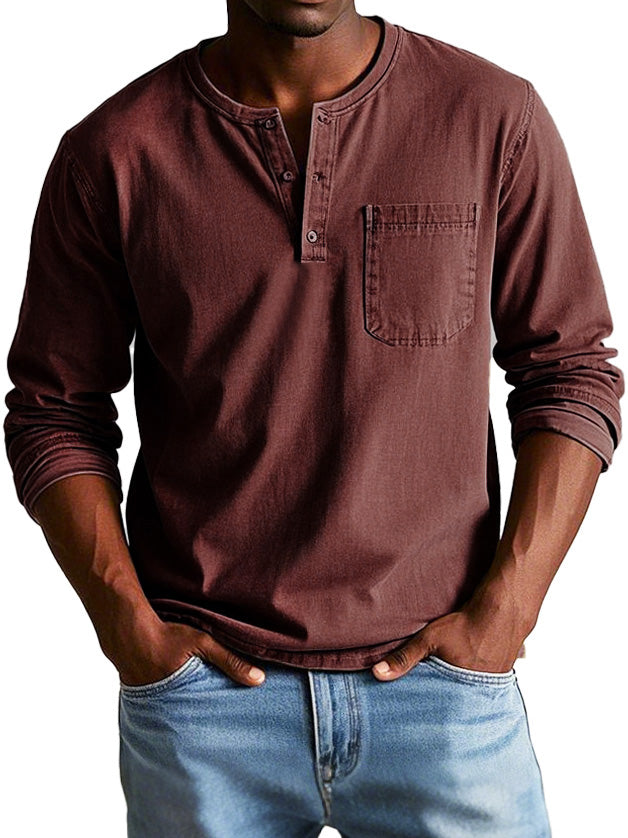 Thomas™ | Camisa vintage de manga larga