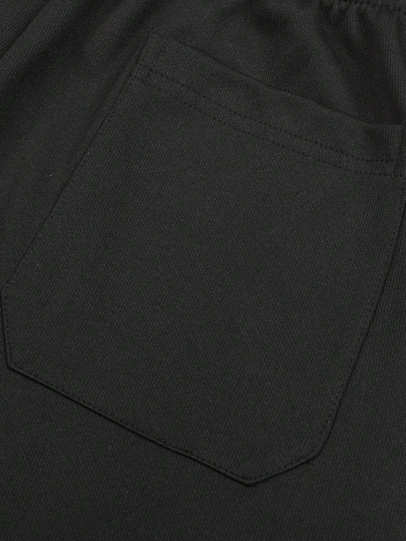 Pantalones deportivos casuales para hombres con cordón | corte ancho y piernas rectas