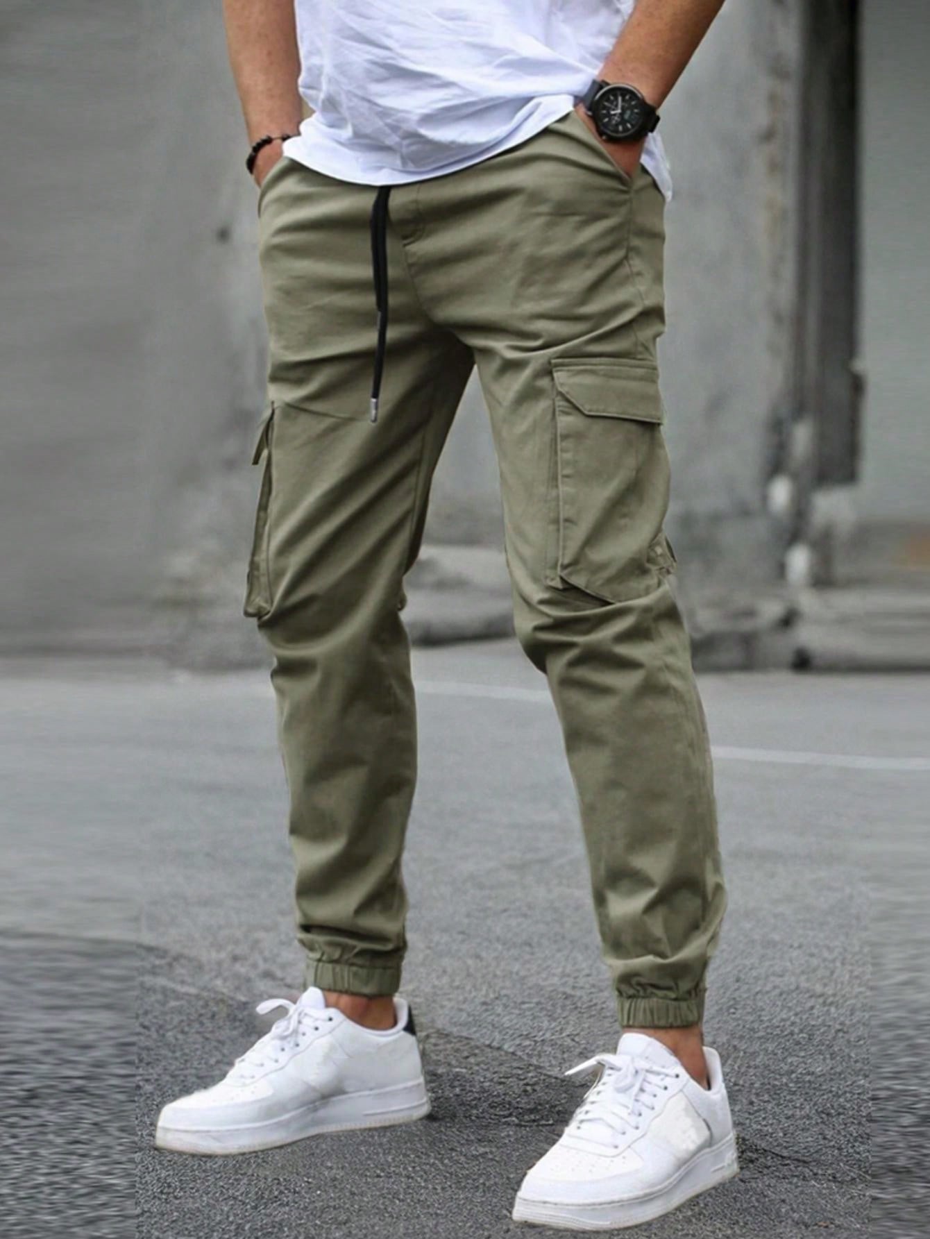 Pantalones Cargo Nuevos para Hombre | Pantalones Multi-Bolsillos | Pantalones Ajustados Casual para Exterior