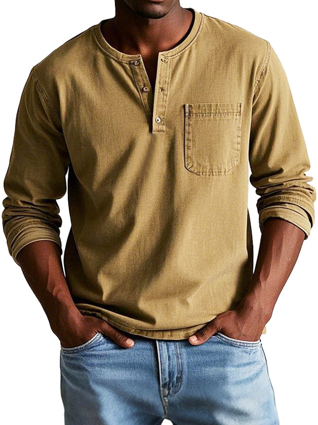 Thomas™ | Camisa vintage de manga larga
