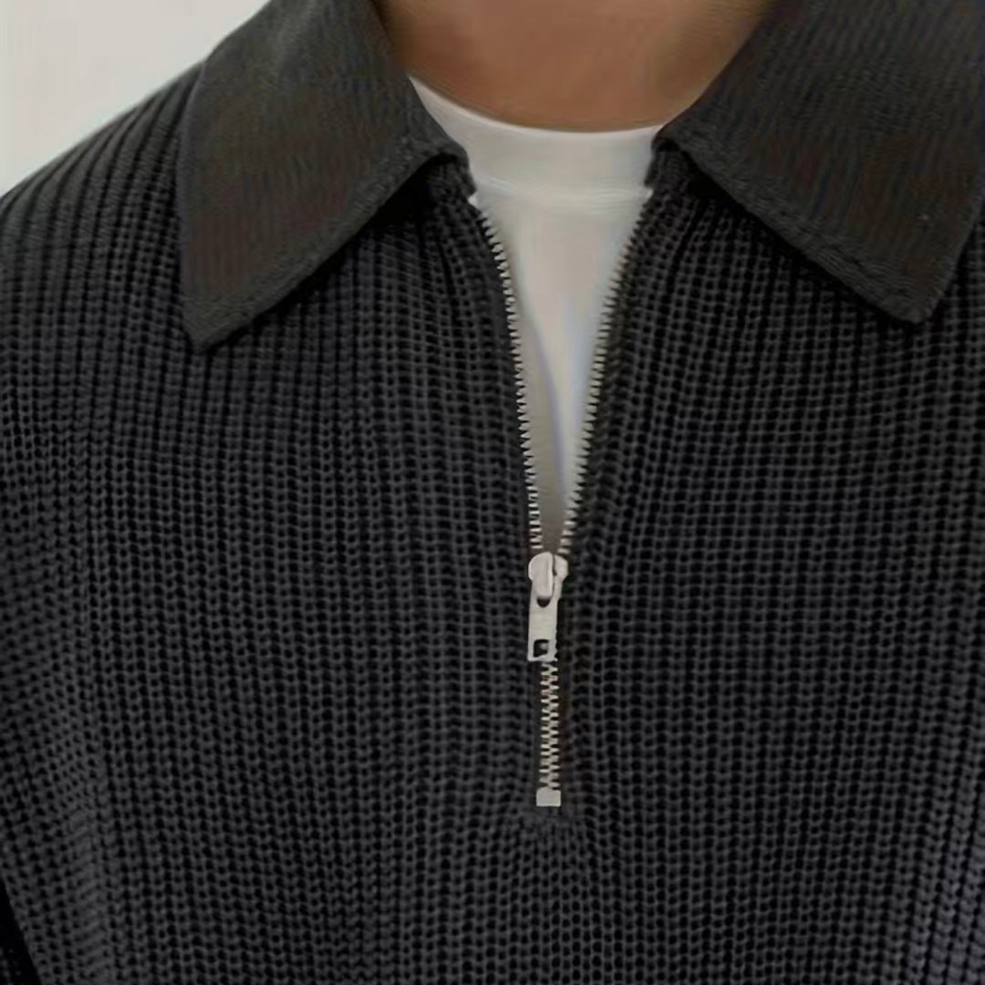 EMIL | Suéter Elegante con Media Cremallera