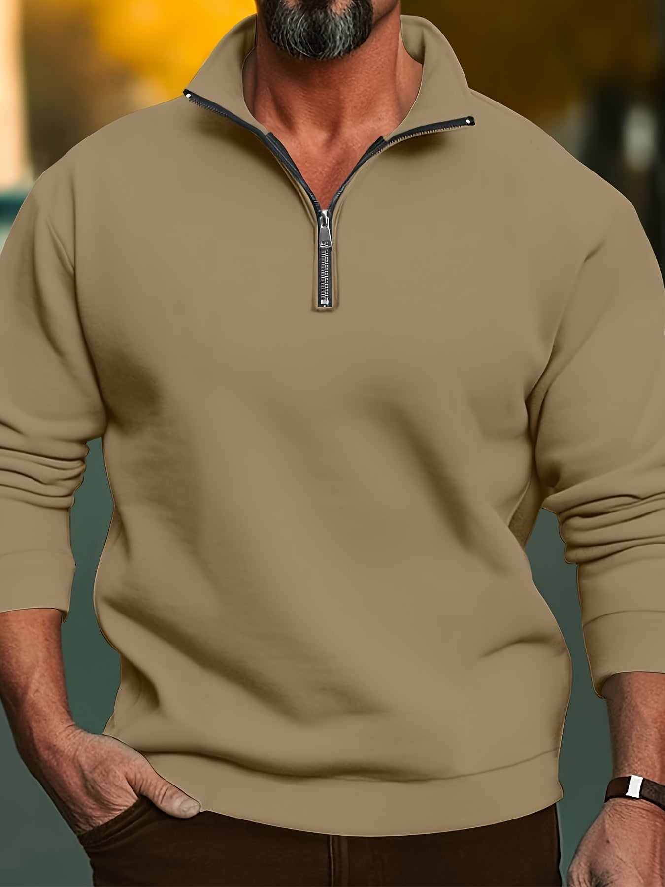 Luca | Camiseta de hombre con medio zip - Camiseta cómoda para cualquier ocasión