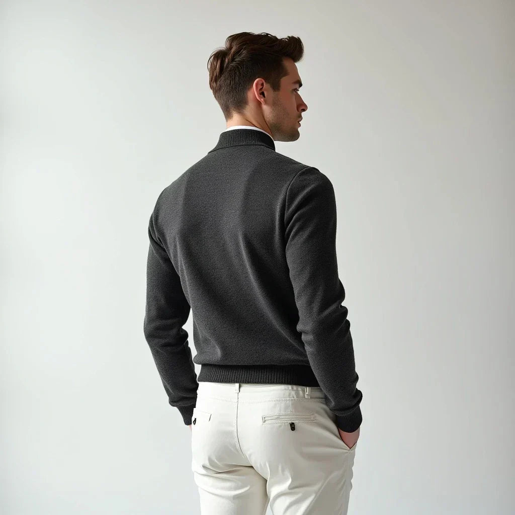 EMIL | Suéter Elegante con Media Cremallera