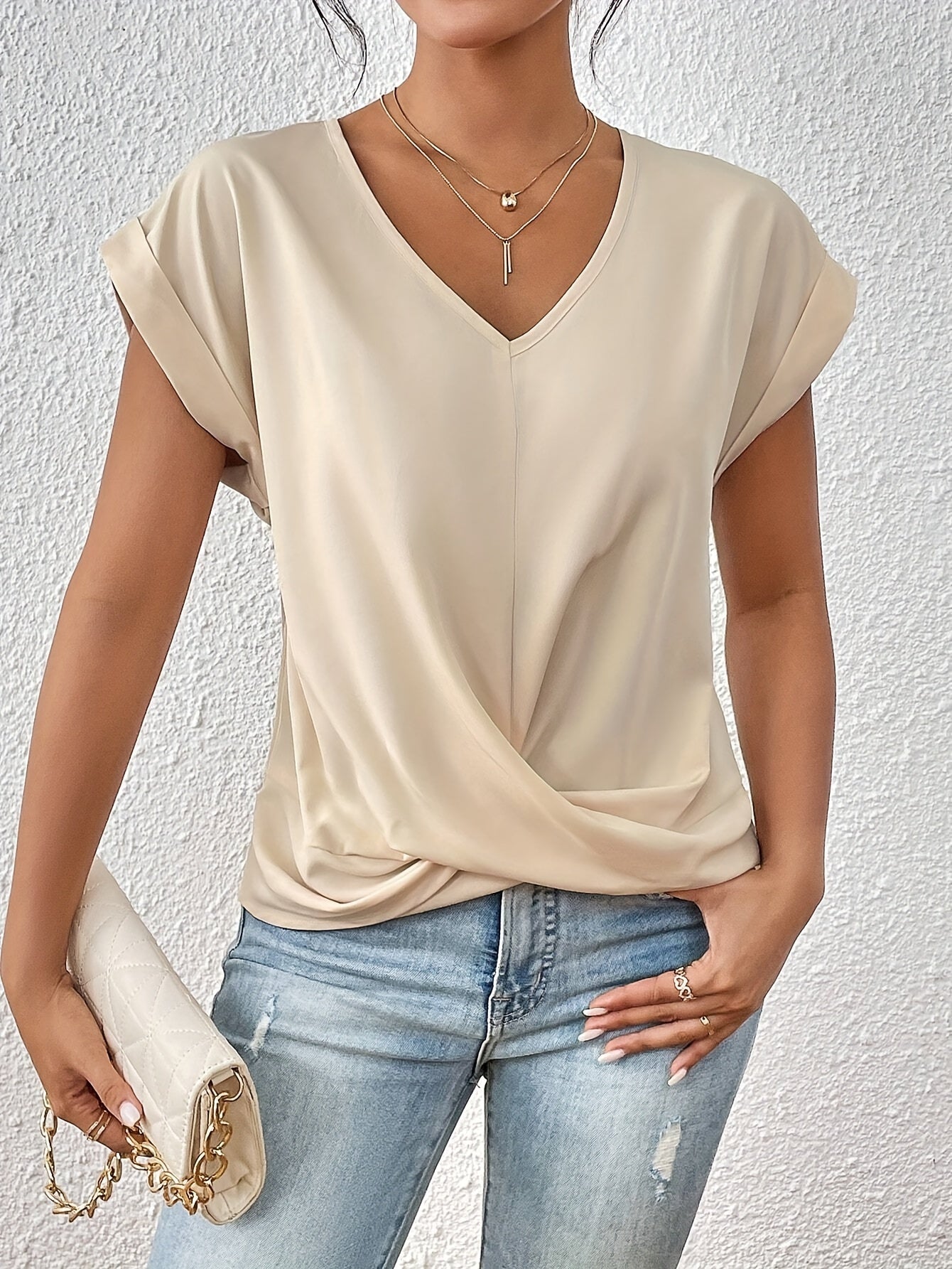 Sarah - Elegante Top de Verano con Escote en V