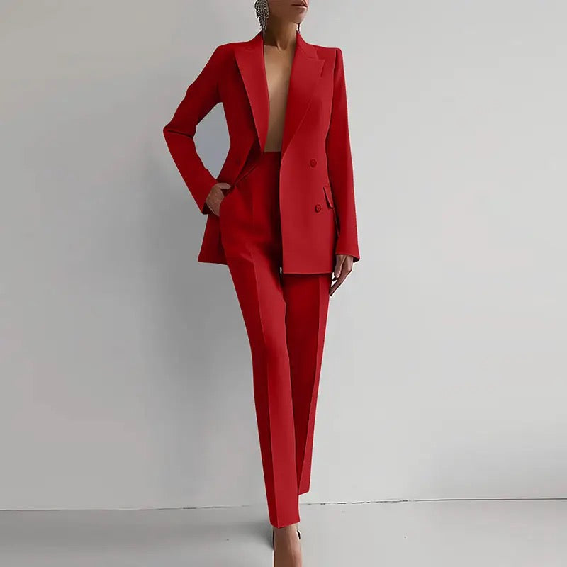 Amara - Traje de Pantalón Cigarette Ajustado para Mujeres