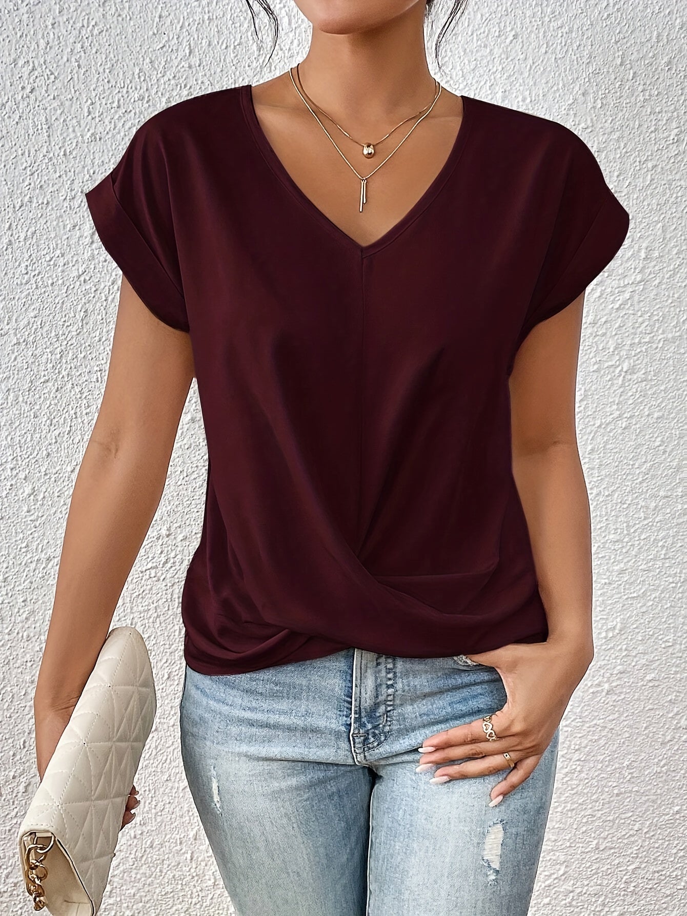 Sarah - Elegante Top de Verano con Escote en V