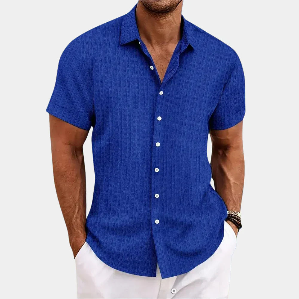 Oliver - Camisa de Verano Elegante de Manga Corta para Hombres