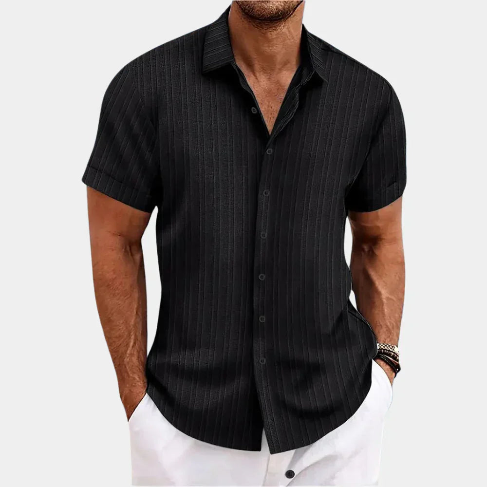 Oliver - Camisa de Verano Elegante de Manga Corta para Hombres
