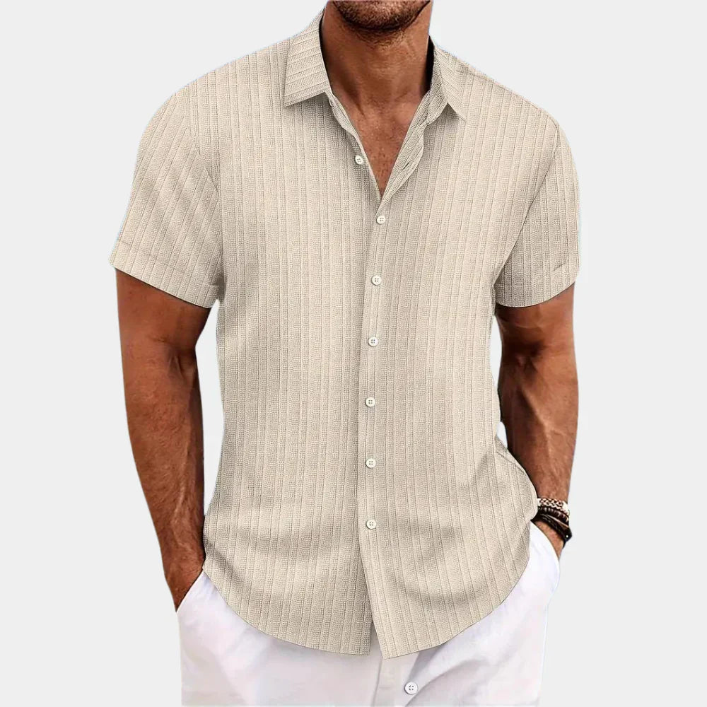 Oliver - Camisa de Verano Elegante de Manga Corta para Hombres