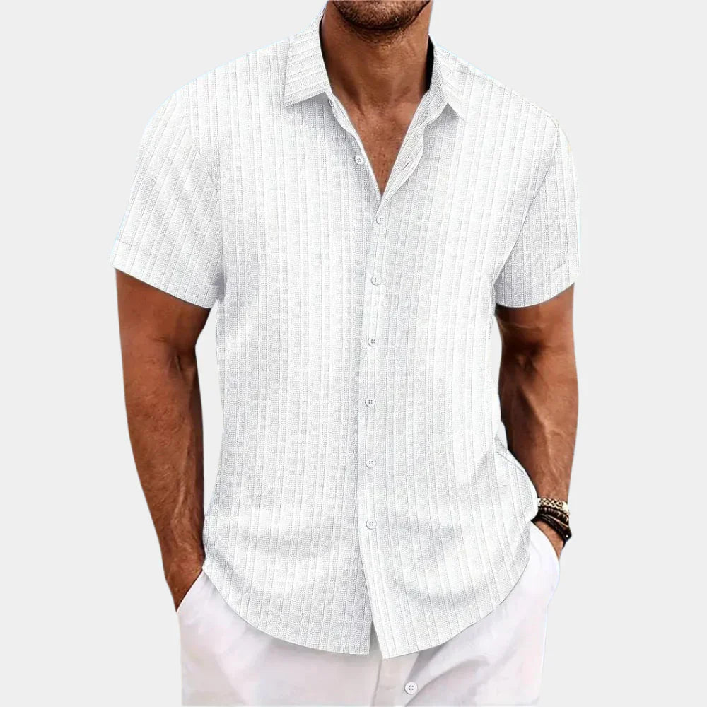 Oliver - Camisa de Verano Elegante de Manga Corta para Hombres