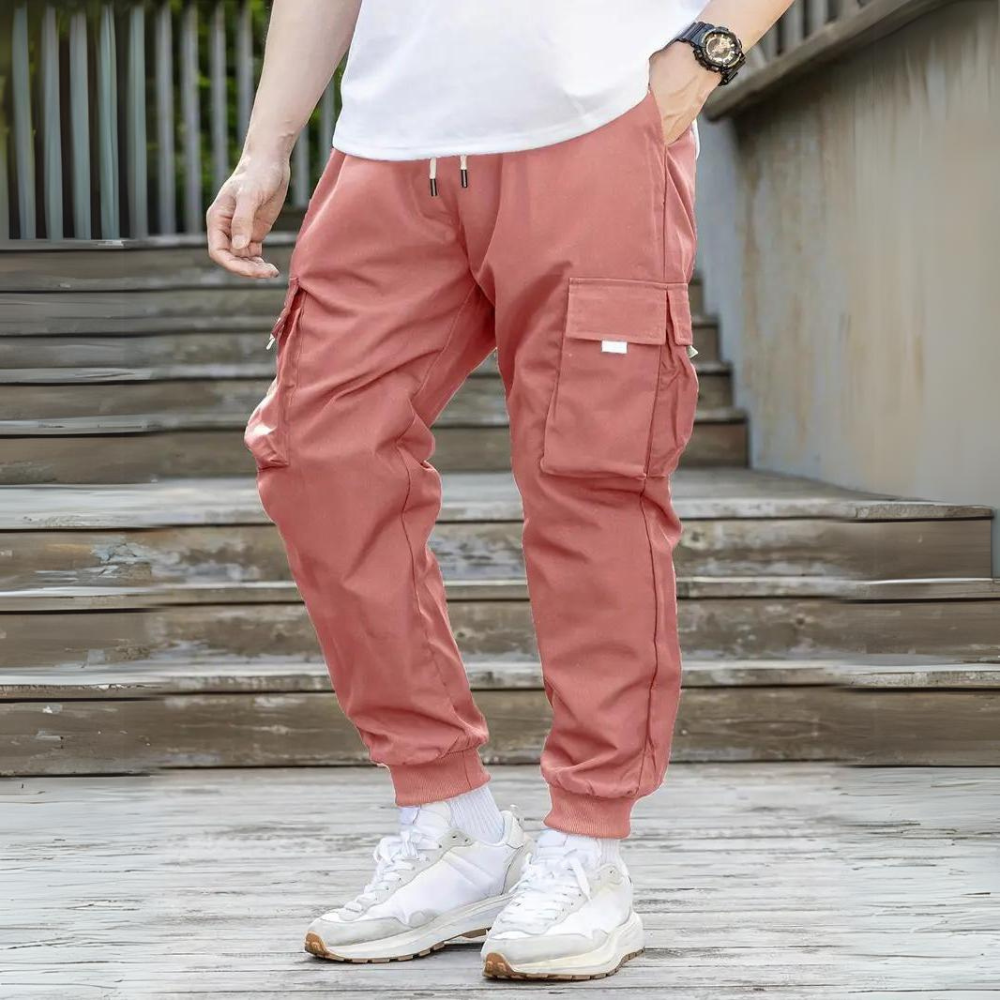 SEBASTIAN | Pantalones Cargo Estilizados con Cierre Elástico
