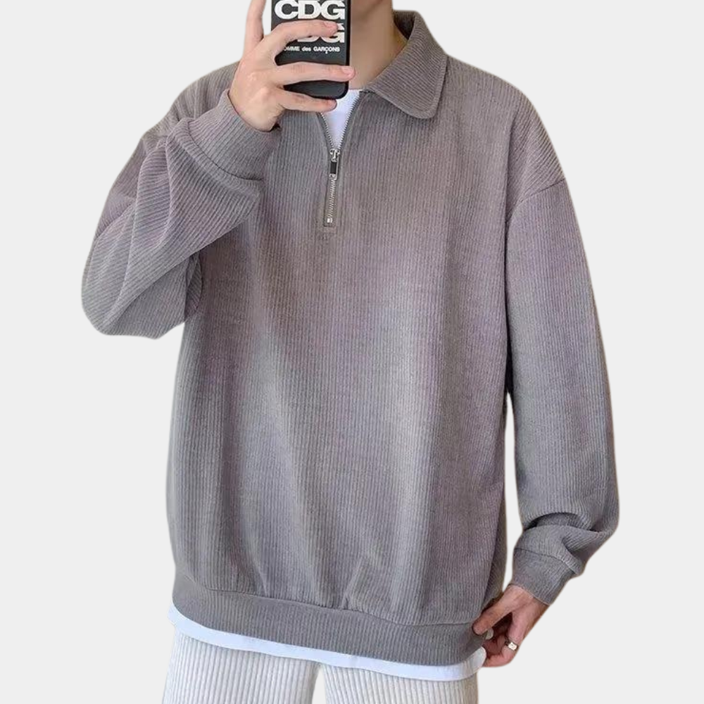 Noah - Suéter con Media Crema para Hombres