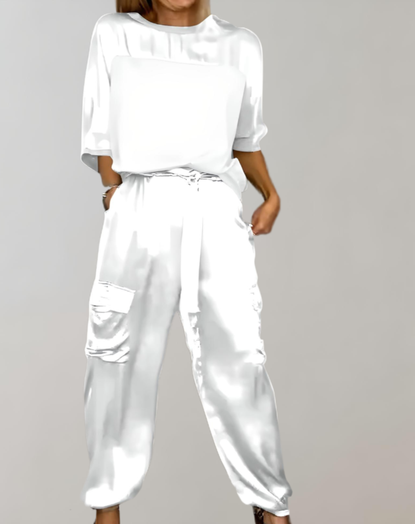 Miriam - Conjunto de Lounge Cargo Satinado