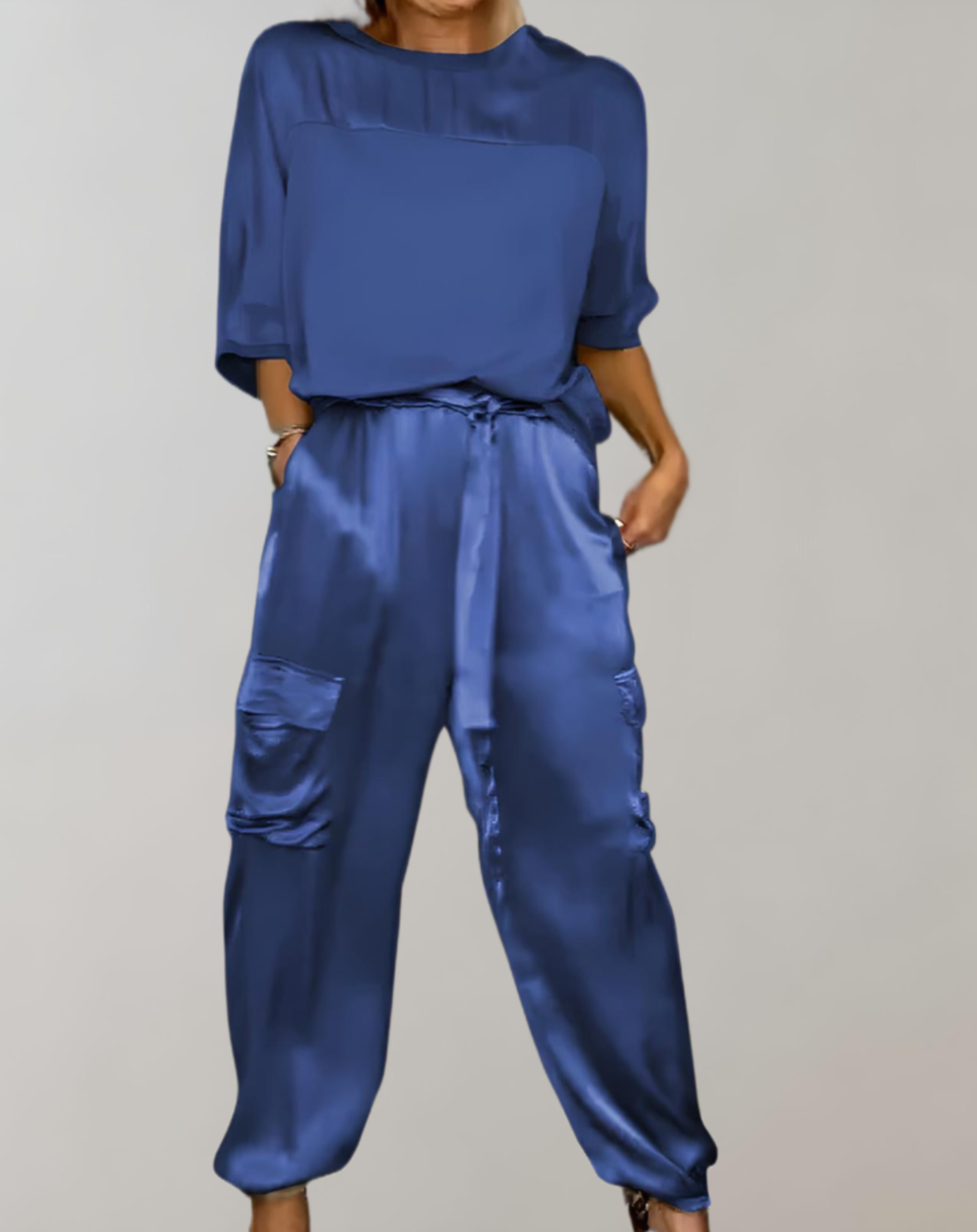 Miriam - Conjunto de Lounge Cargo Satinado