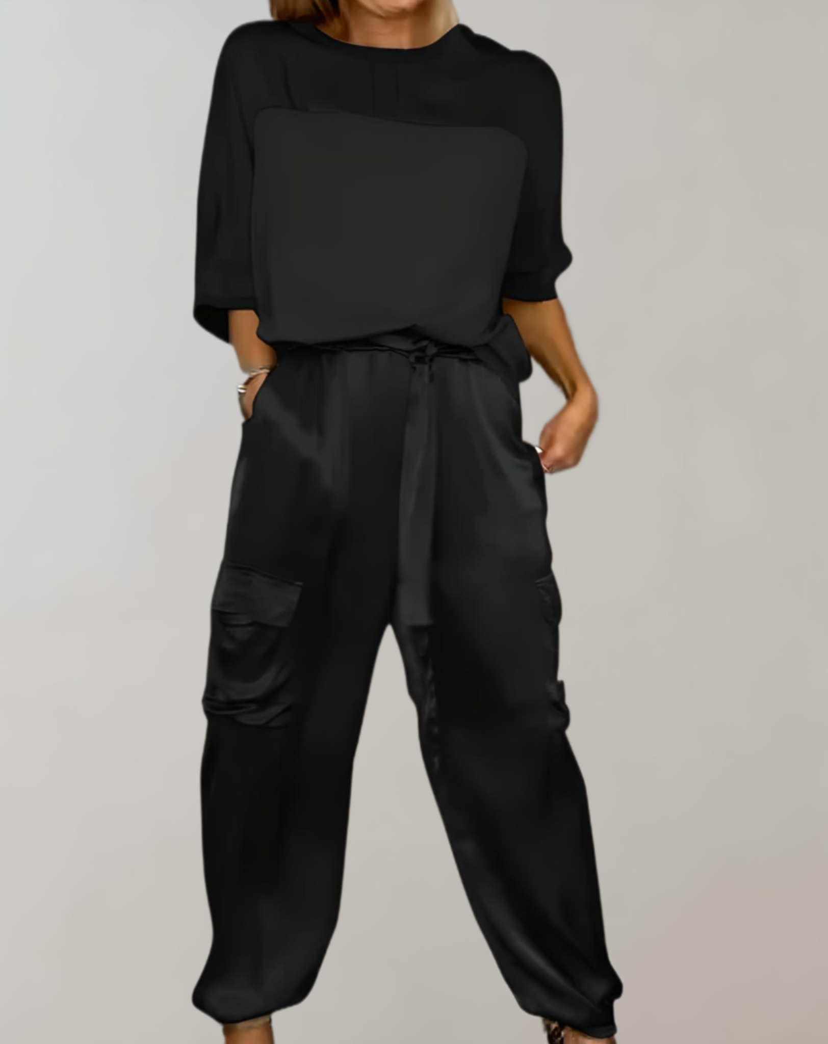 Miriam - Conjunto de Lounge Cargo Satinado