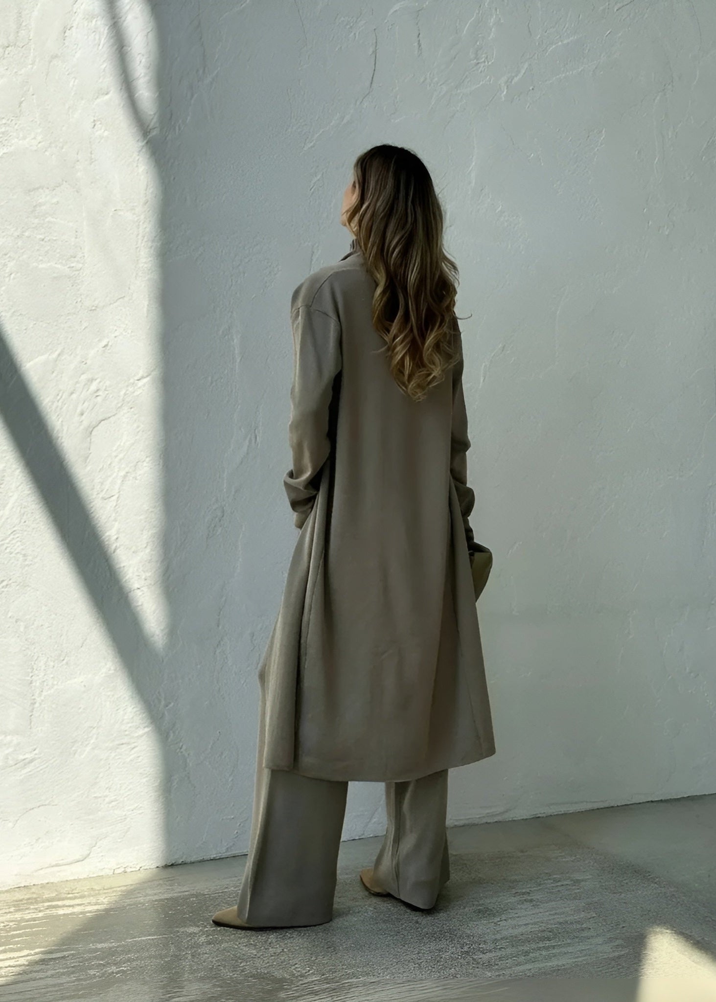 Bianca - Conjunto de Ropa de Casa Elegante de Punto Acanalado de 3 Piezas