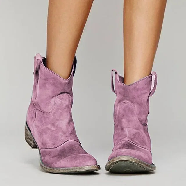 Jane™ | Botas vaqueras de tobillo vintage para mujeres