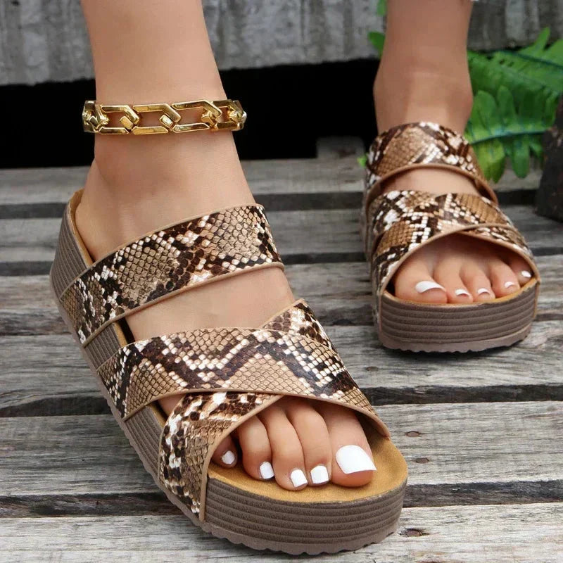 Ida | Sandalias Elegantes y Chic con Estampado
