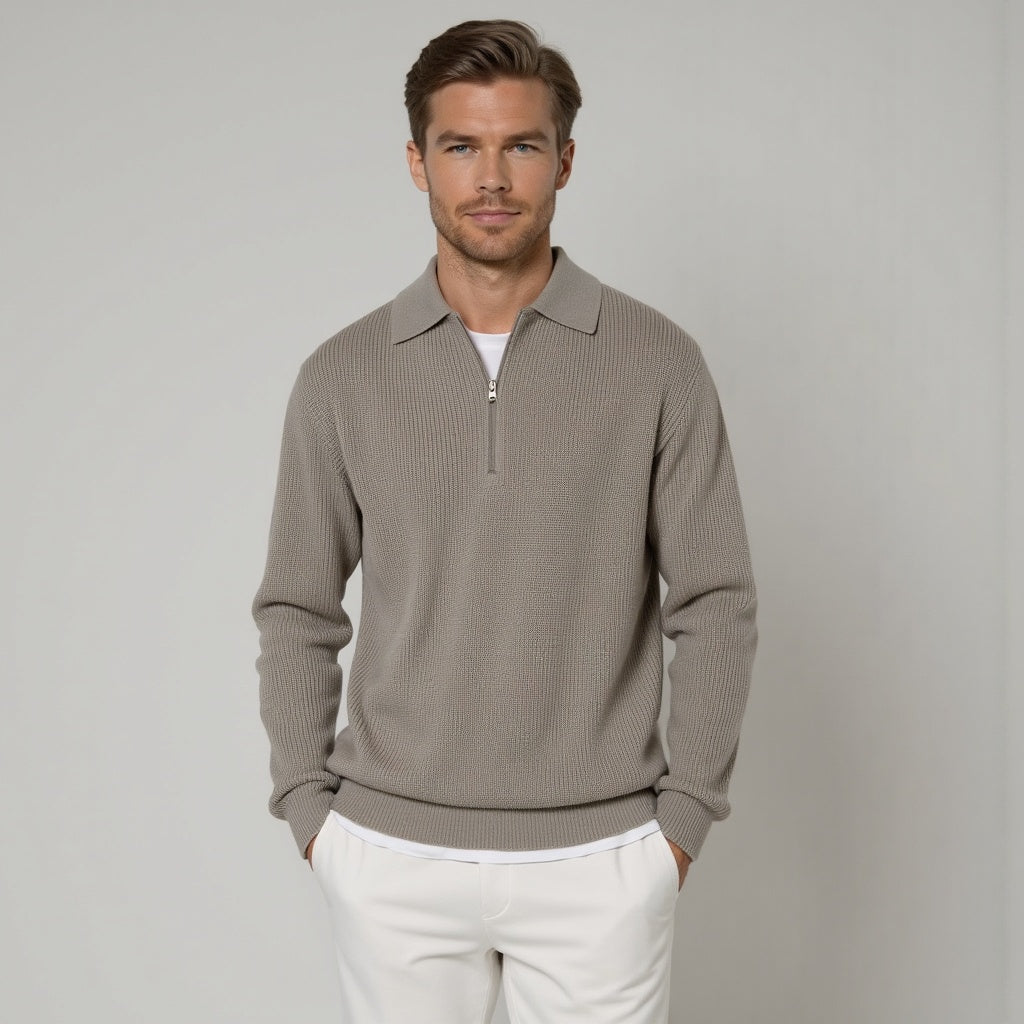 EMIL | Suéter Elegante con Media Cremallera