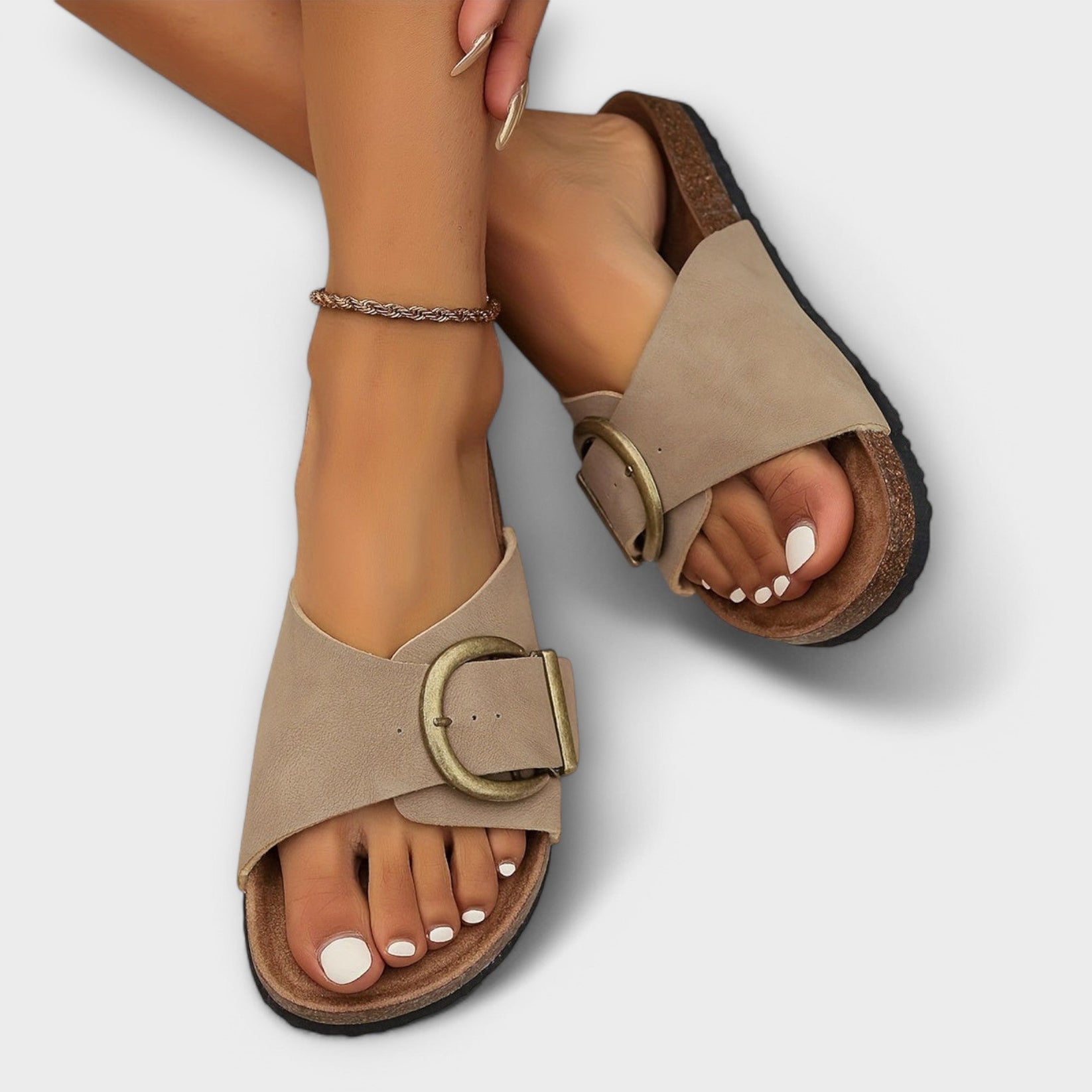 Mirano | Sandalias deslizables elegantes con hebilla