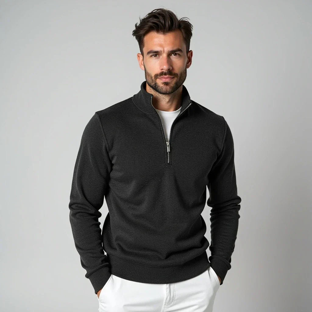 EMIL | Suéter Elegante con Media Cremallera