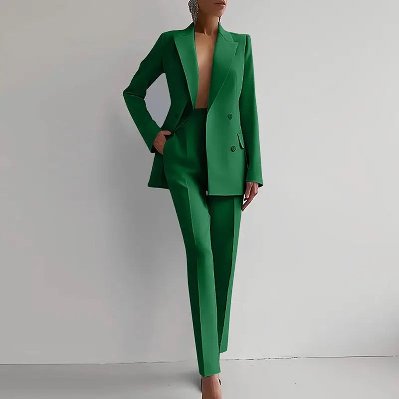 Amara - Traje de Pantalón Cigarette Ajustado para Mujeres