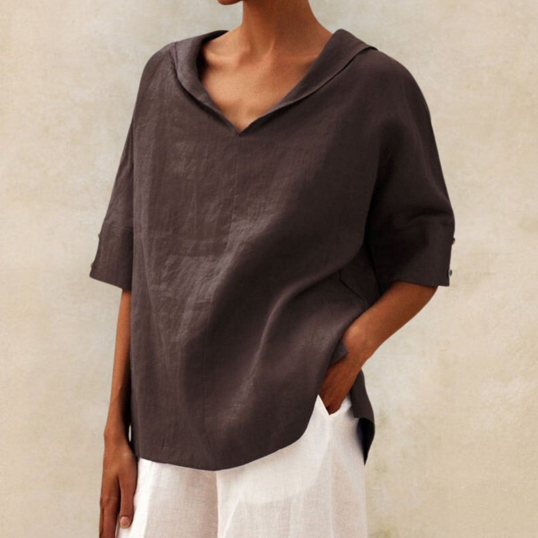 Ava - Blusa Casual de Corte Amplio