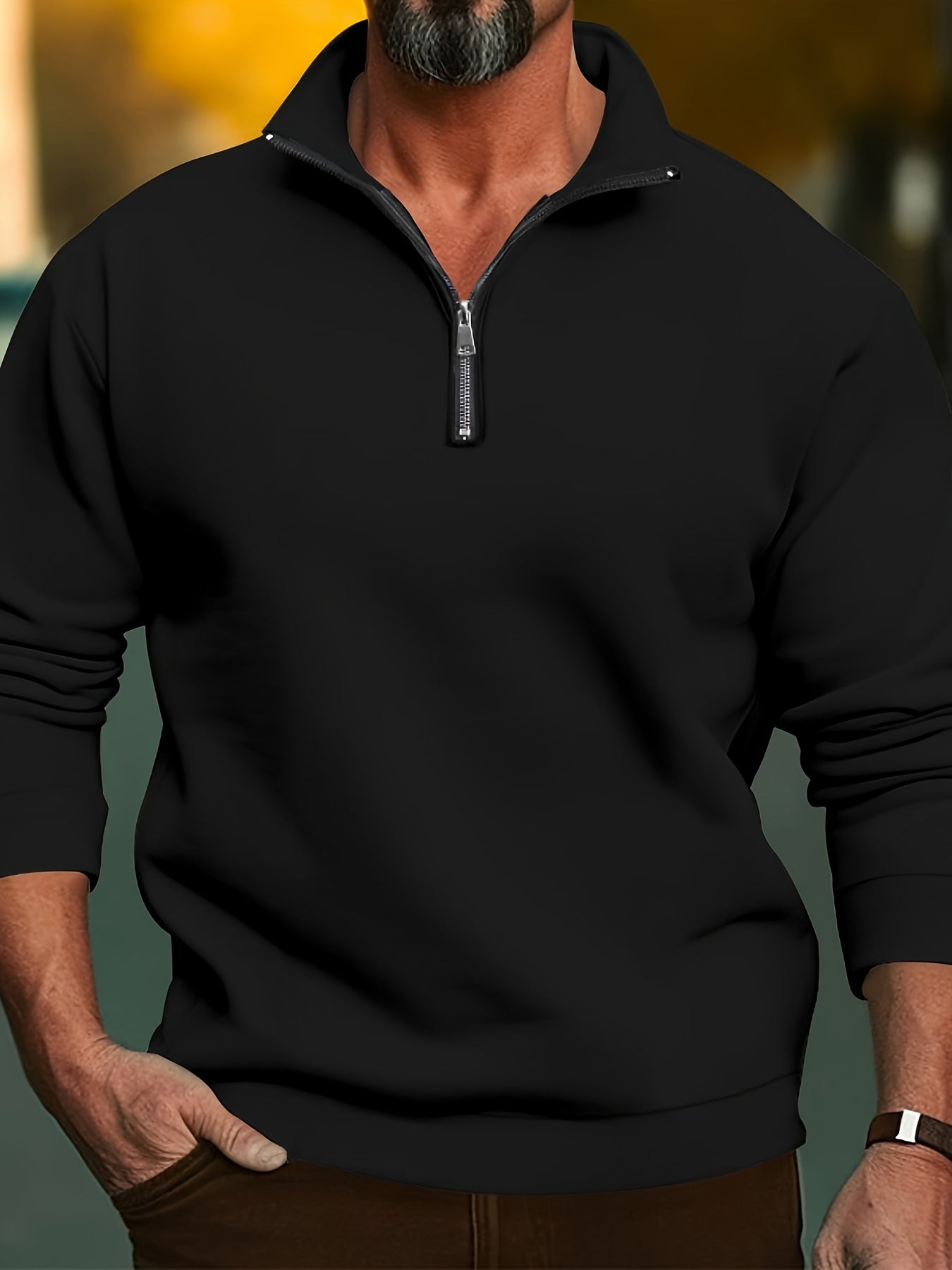 Luca | Camiseta de hombre con medio zip - Camiseta cómoda para cualquier ocasión
