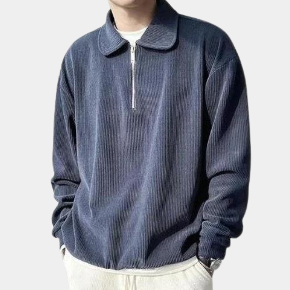 Noah - Suéter con Media Crema para Hombres
