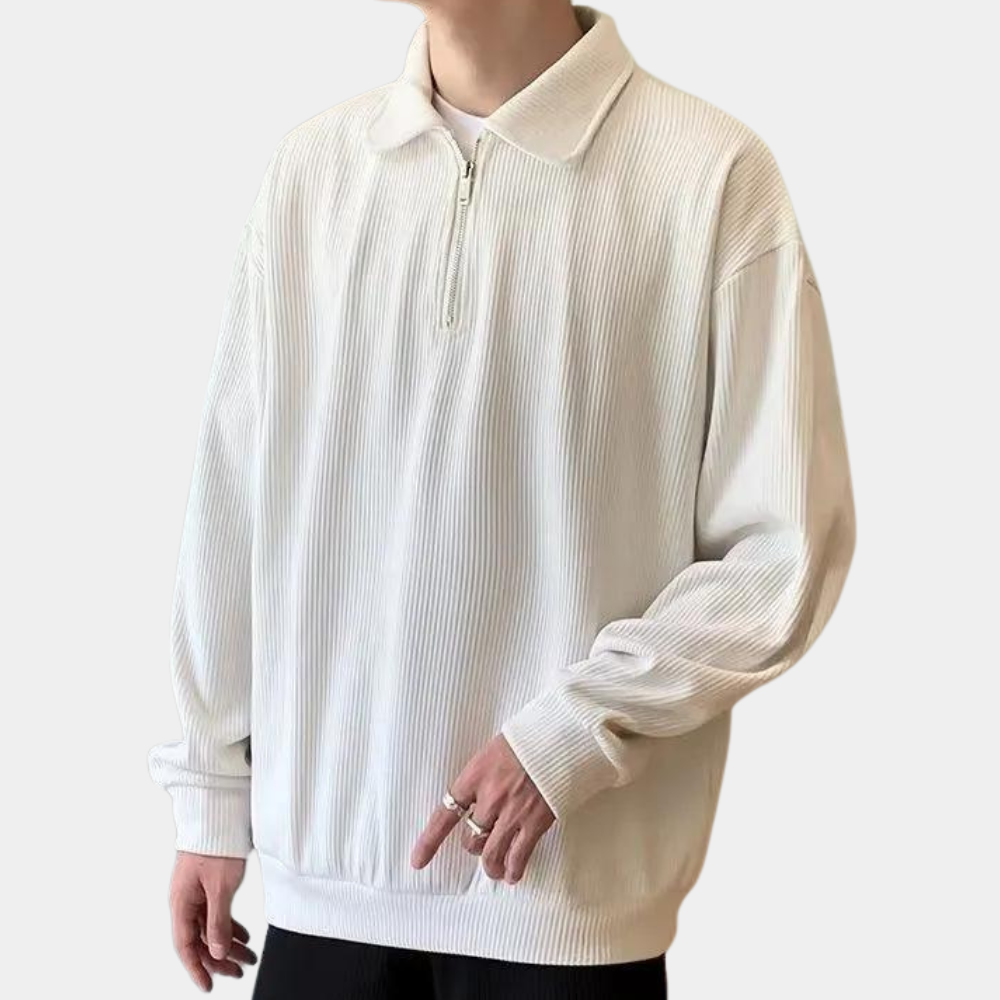 Noah - Suéter con Media Crema para Hombres