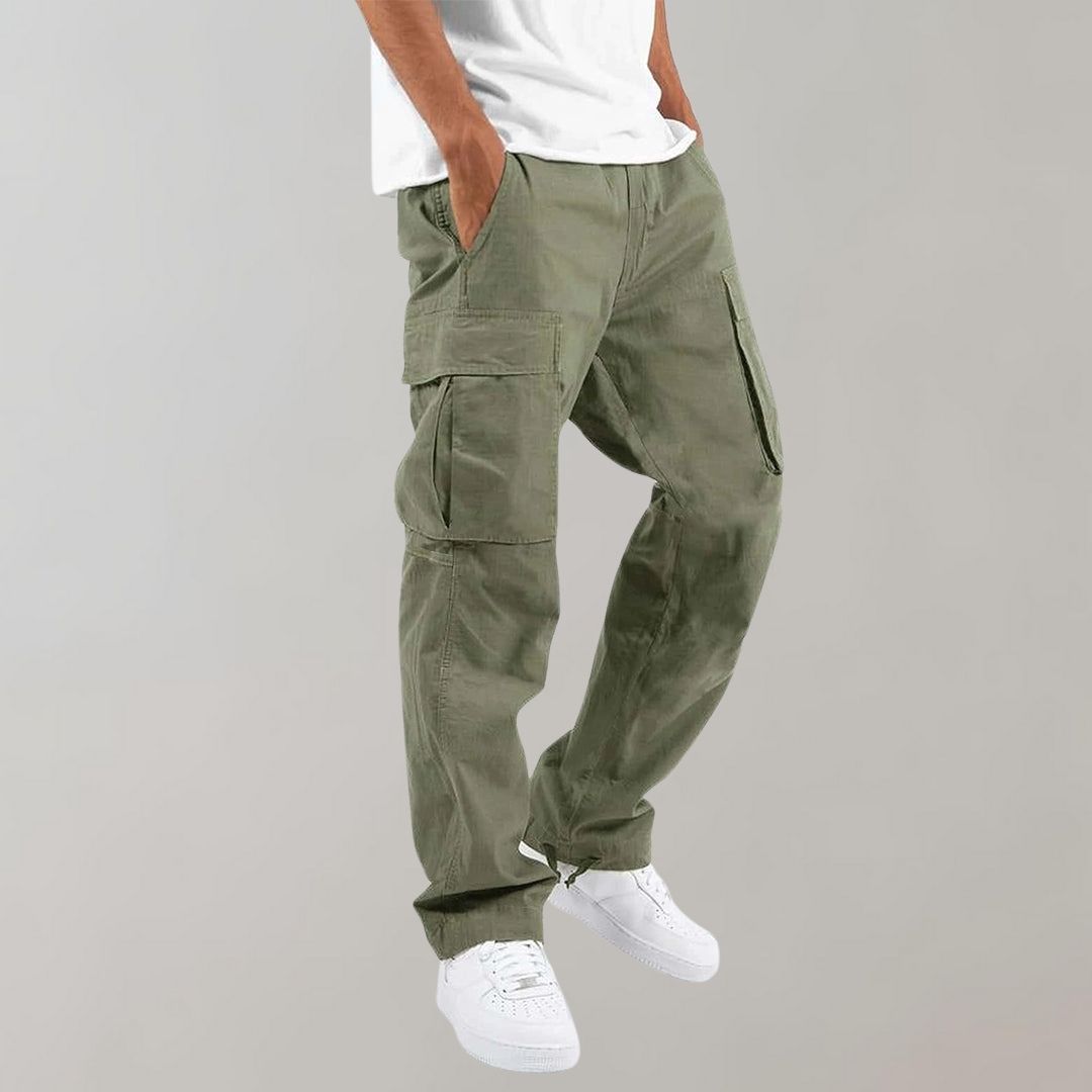 Clark | Pantalones Cargo de Corte Relax con Múltiples Bolsillos