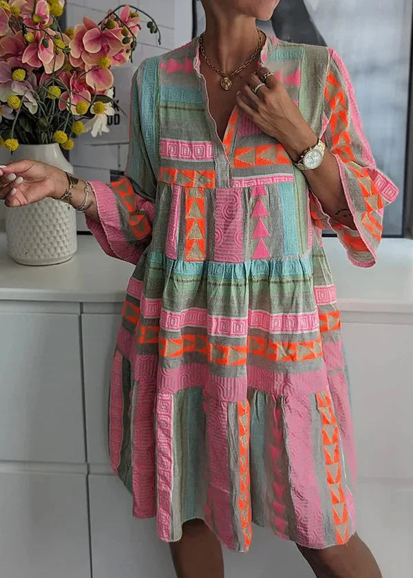 Ellie - Vestido de Verano de Algodón y Cáñamo Transpirable