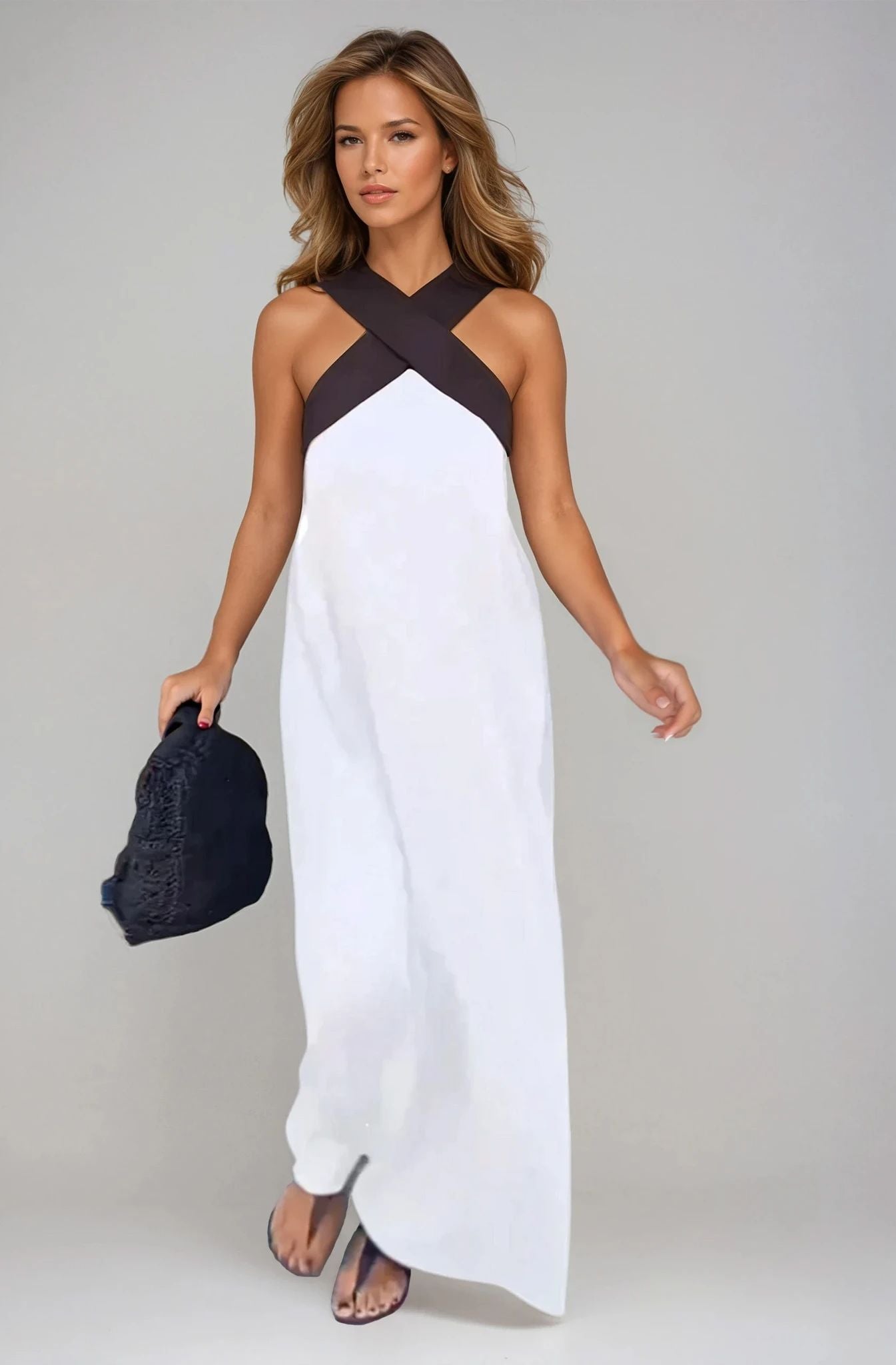 Nicole - Vestido Elegante de Escote Cruzado