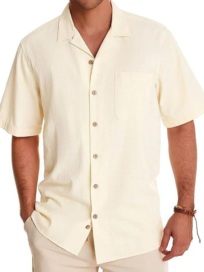 Huib | Camisa casual con bolsillos y cuello tipo solapa