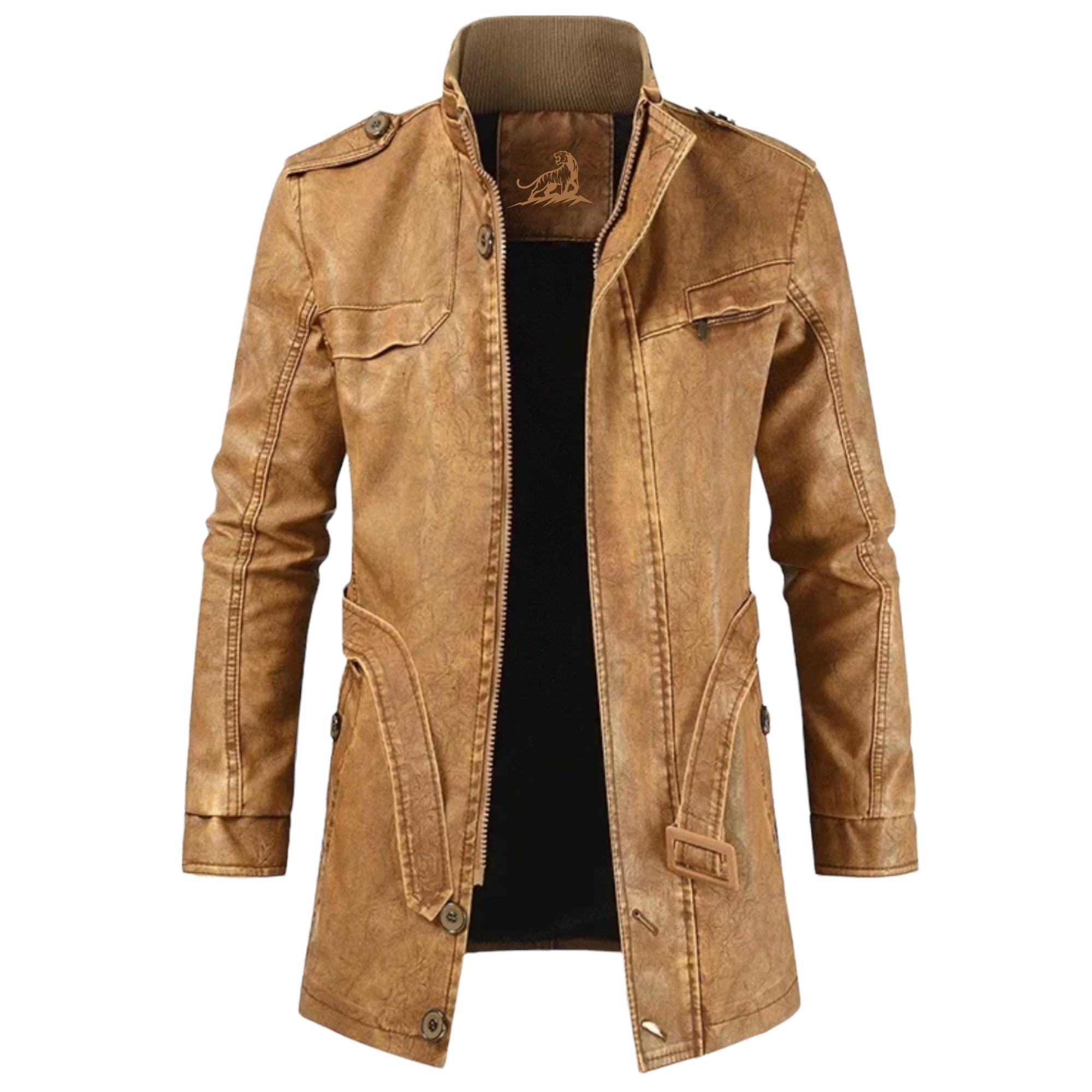 Chaqueta de Cuero 'Alas de Cuervo'