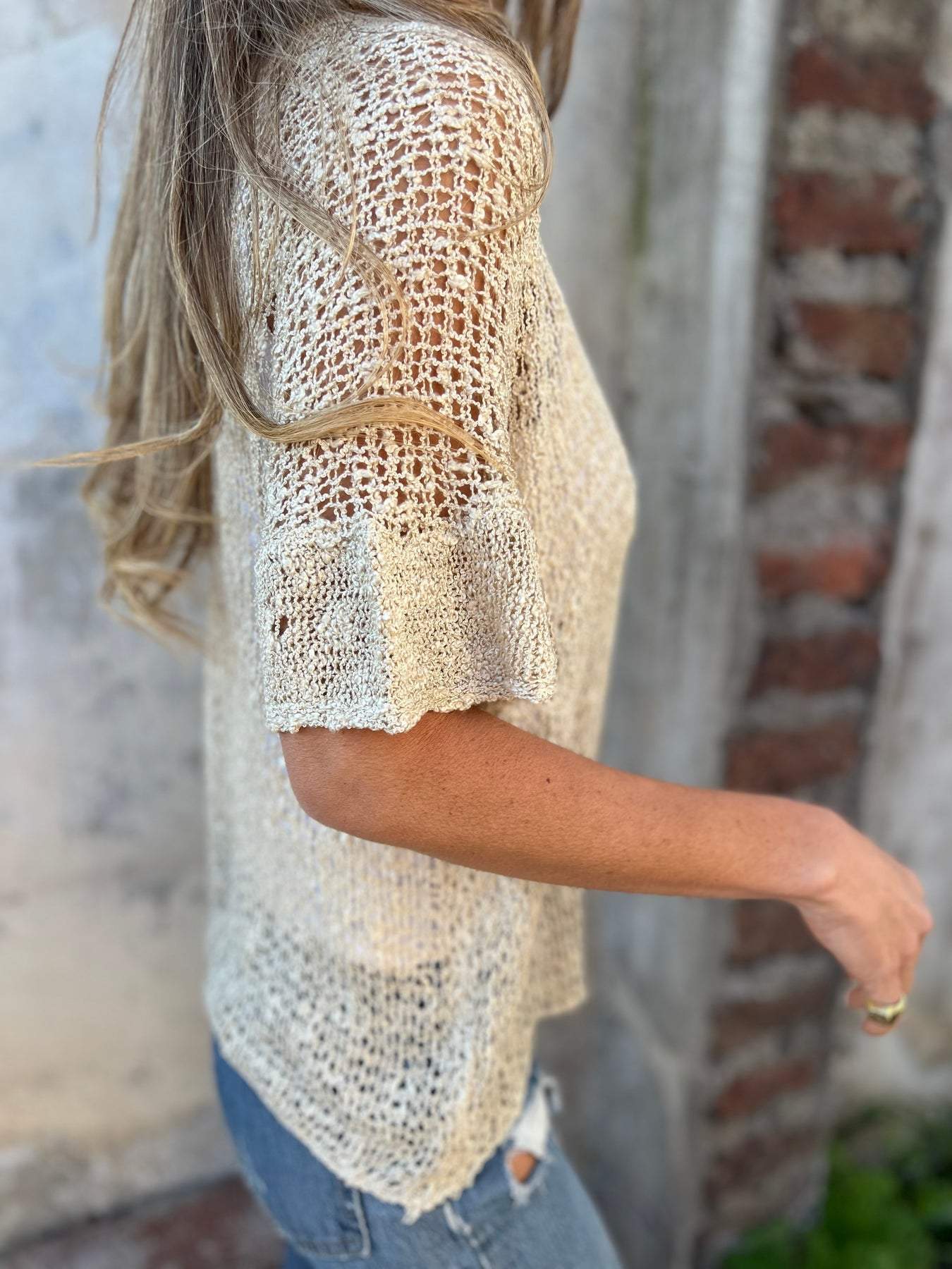Kamila - Top de Punto Texturizado Elegante con Escote en V